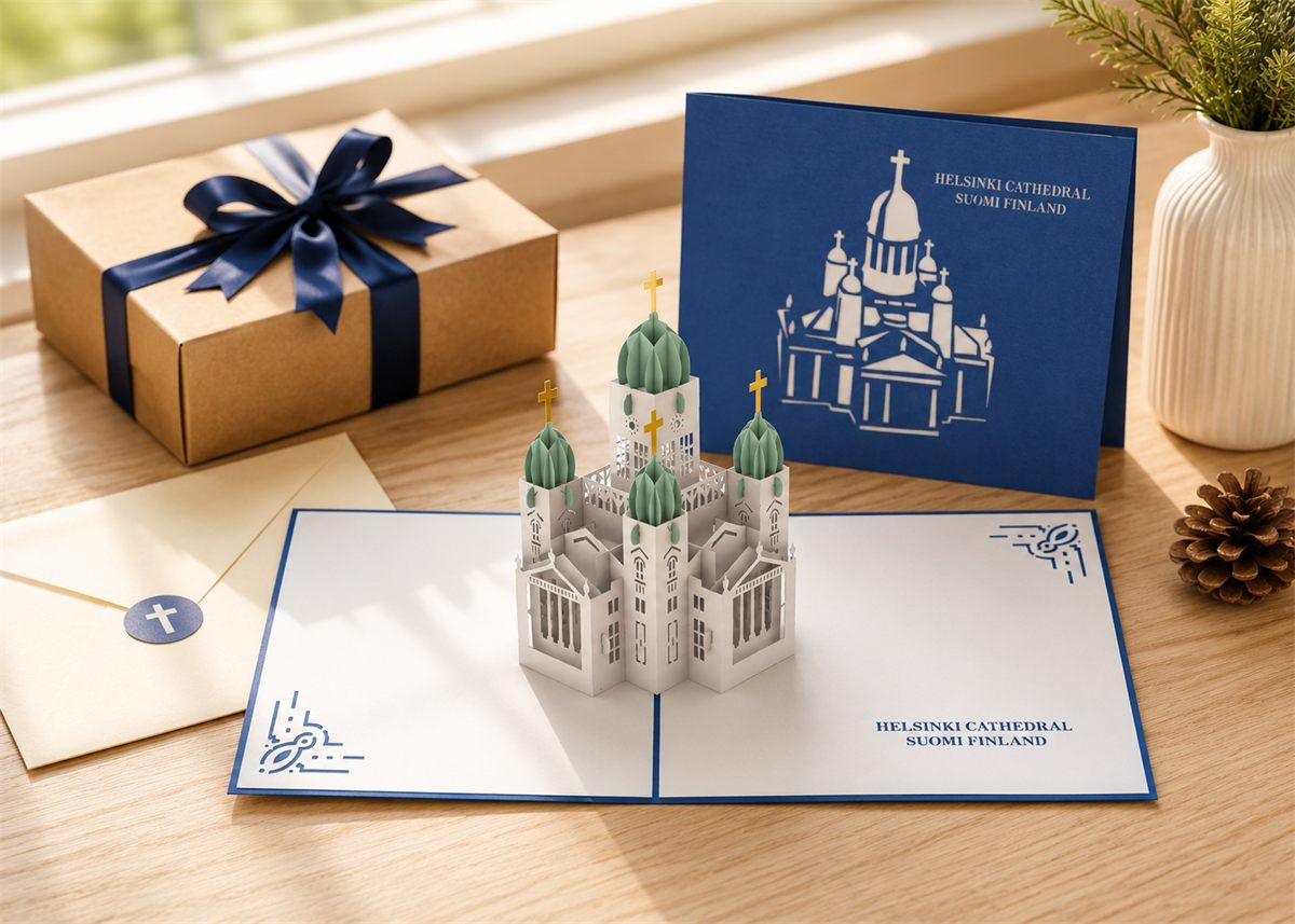 Helsinki Cathedral 3D pop-up -kortti