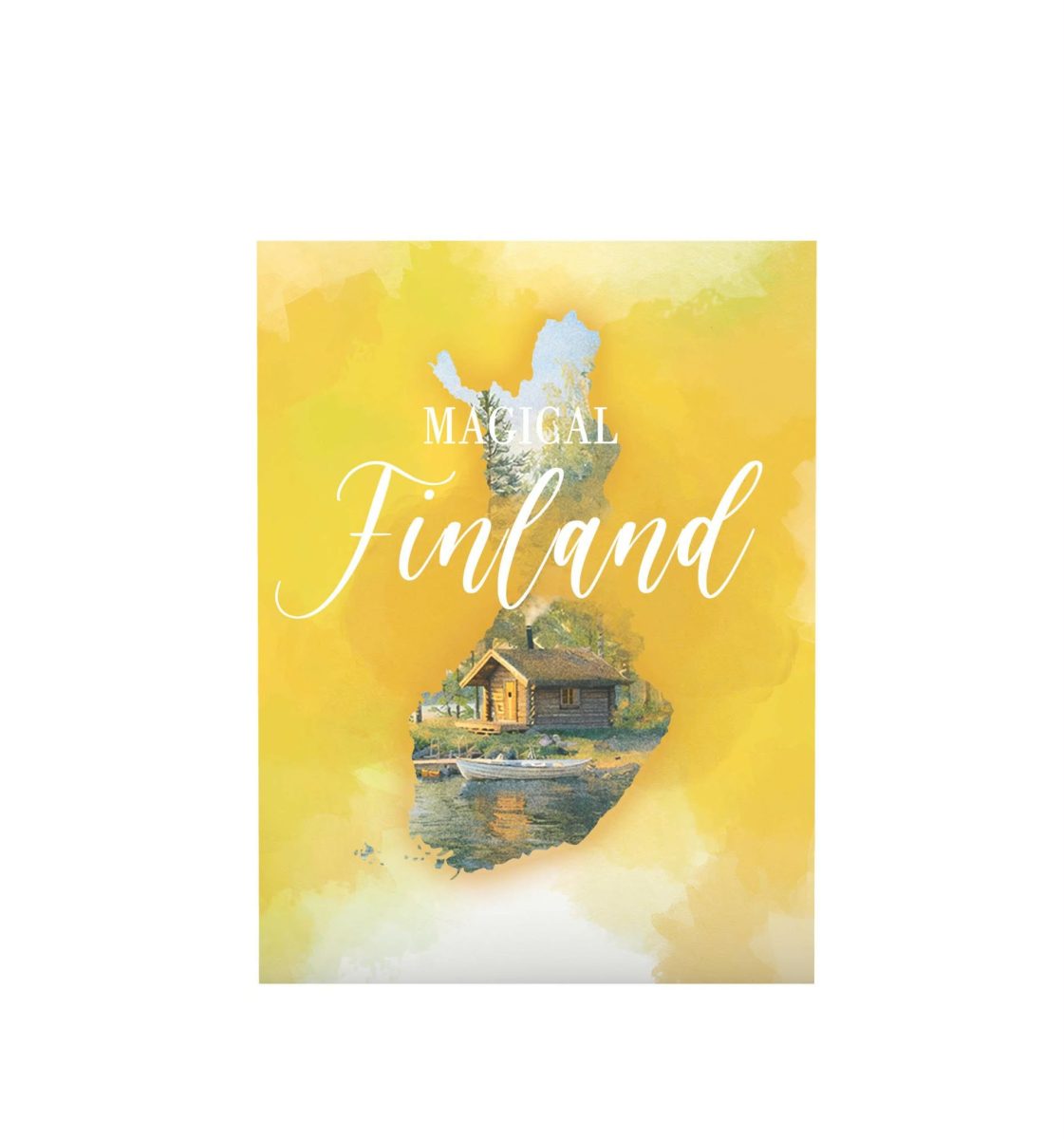 Magical Finland – Kesä 3D pop-up-kortti – järvenrantamökki ja lupiinit – kuva 3