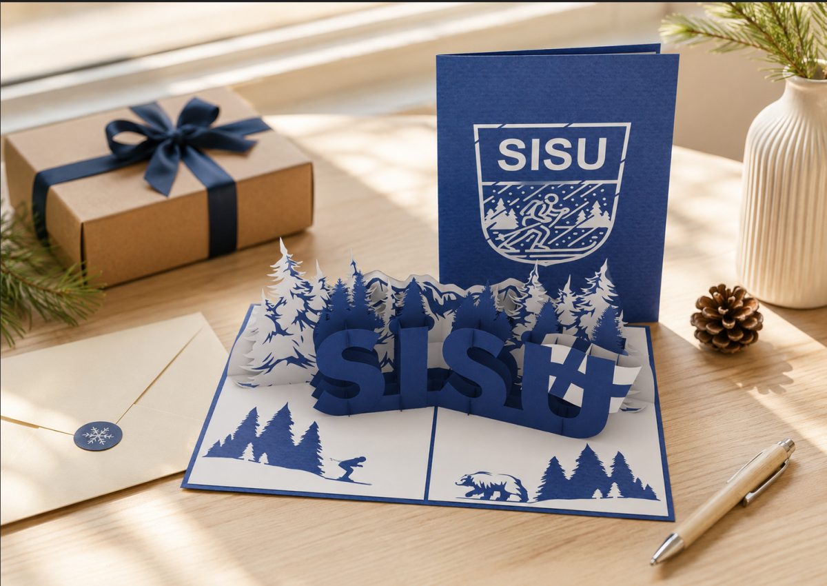 Sisu 3D pop-up-kortti – kannustuskortti suomalaisella sisulla